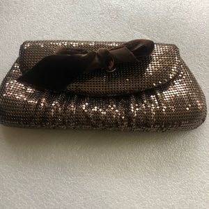 Felix Rey Brown Silver Metal Mesh Magnetic Clutch